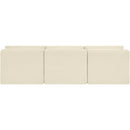 Meridian Shaggy Cream Corduroy Performance Fabric Modular Sofa IMAGE 5