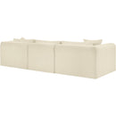  Manufacturer Color_Cream -- Shaggy 109" Cream Corduroy Performance Fabric Upholstered 4 pc Modular Sectional IMAGE 7