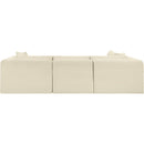 Meridian Shaggy Cream Corduroy Performance Fabric Modular Sectional IMAGE 5