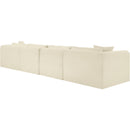  Manufacturer Color_Cream -- Shaggy 140" Cream Corduroy Performance Fabric Upholstered 5 pc Modular Sectional IMAGE 7
