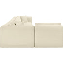  Manufacturer Color_Cream -- Shaggy 140" Cream Corduroy Performance Fabric Upholstered 5 pc Modular Sectional IMAGE 4