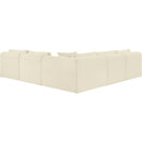 Meridian Shaggy Cream Corduroy Performance Fabric Modular Sectional IMAGE 5