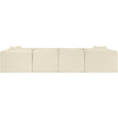  Manufacturer Color_Cream -- Shaggy 140" Cream Corduroy Performance Fabric Upholstered 6 pc Modular Sectional IMAGE 5