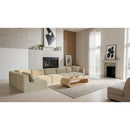  Manufacturer Color_Cream -- Shaggy 171" Cream Corduroy Performance Fabric Upholstered 6 pc Modular Sectional IMAGE 2