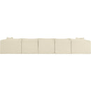  Manufacturer Color_Cream -- Shaggy 171" Cream Corduroy Performance Fabric Upholstered 6 pc Modular Sectional IMAGE 4