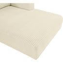  Manufacturer Color_Cream -- Shaggy 176" Cream Corduroy Performance Fabric Upholstered 6 pc Modular Sectional IMAGE 10