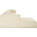  Manufacturer Color_Cream -- Shaggy 207" Cream Corduroy Performance Fabric Upholstered 6 pc Modular Sectional IMAGE 4