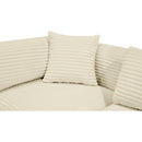  Manufacturer Color_Cream -- Shaggy 171" Cream Corduroy Performance Fabric Upholstered 7 pc Modular Sectional IMAGE 10