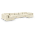  Manufacturer Color_Cream -- Shaggy 171" Cream Corduroy Performance Fabric Upholstered 7 pc Modular Sectional IMAGE 1