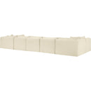  Manufacturer Color_Cream -- Shaggy 171" Cream Corduroy Performance Fabric Upholstered 7 pc Modular Sectional IMAGE 7
