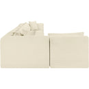  Manufacturer Color_Cream -- Shaggy 202" Cream Corduroy Performance Fabric Upholstered 7 pc Modular Sectional IMAGE 4