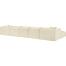  Manufacturer Color_Cream -- Shaggy 171" Cream Corduroy Performance Fabric Upholstered 7 pc Modular Sectional IMAGE 7