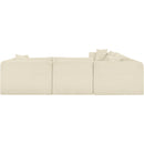 Manufacturer Color_Cream -- Shaggy 140" Cream Corduroy Performance Fabric Upholstered 7 pc Modular Sectional IMAGE 5