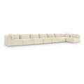  Manufacturer Color_Cream -- Shaggy 233" Cream Corduroy Performance Fabric Upholstered 8 pc Modular Sectional IMAGE 1
