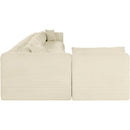  Manufacturer Color_Cream -- Shaggy 233" Cream Corduroy Performance Fabric Upholstered 8 pc Modular Sectional IMAGE 4