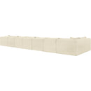  Manufacturer Color_Cream -- Shaggy 233" Cream Corduroy Performance Fabric Upholstered 8 pc Modular Sectional IMAGE 7