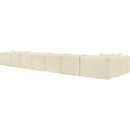  Manufacturer Color_Cream -- Shaggy 233" Cream Corduroy Performance Fabric Upholstered 9 pc Modular Sectional IMAGE 7