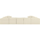  Manufacturer Color_Cream -- Shaggy 171" Cream Corduroy Performance Fabric Upholstered 9 pc Modular Sectional IMAGE 4