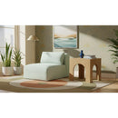 Meridian Shaggy Mint Corduroy Performance Fabric Armless Chair IMAGE 2