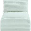 Manufacturer Color_Mint -- Shaggy Mint Corduroy Performance Fabric Upholstered Modular Armless Chair IMAGE 6