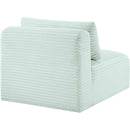  Manufacturer Color_Mint -- Shaggy Mint Corduroy Performance Fabric Upholstered Modular Armless Chair IMAGE 7