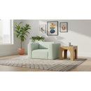  Manufacturer Color_Mint -- Shaggy Mint Corduroy Performance Fabric Upholstered Accent Chair IMAGE 2