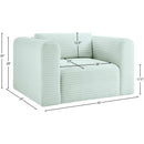  Manufacturer Color_Mint -- Shaggy Mint Corduroy Performance Fabric Upholstered Accent Chair IMAGE 9
