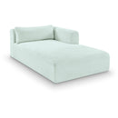 Meridian Shaggy Mint Corduroy Performance Fabric Chaise IMAGE 1
