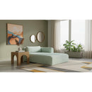 Meridian Shaggy Mint Corduroy Performance Fabric Chaise IMAGE 2