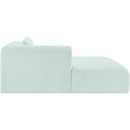  Manufacturer Color_Mint -- Shaggy Mint Corduroy Performance Fabric Upholstered Chaise Lounge IMAGE 5