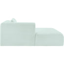 Meridian Shaggy Mint Corduroy Performance Fabric Chaise IMAGE 5
