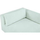  Manufacturer Color_Mint -- Shaggy Mint Corduroy Performance Fabric Upholstered Chaise Lounge IMAGE 8
