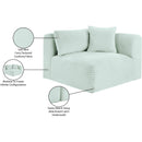  Manufacturer Color_Mint -- Shaggy Mint Corduroy Performance Fabric Upholstered Modular Corner Chair IMAGE 10