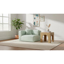  Manufacturer Color_Mint -- Shaggy Mint Corduroy Performance Fabric Upholstered Modular Corner Chair IMAGE 2