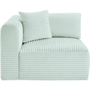  Manufacturer Color_Mint -- Shaggy Mint Corduroy Performance Fabric Upholstered Modular Corner Chair IMAGE 4