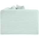 Meridian Shaggy Mint Corduroy Performance Fabric Corner Chair IMAGE 5