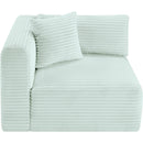  Manufacturer Color_Mint -- Shaggy Mint Corduroy Performance Fabric Upholstered Modular Corner Chair IMAGE 6