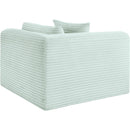  Manufacturer Color_Mint -- Shaggy Mint Corduroy Performance Fabric Upholstered Modular Corner Chair IMAGE 7