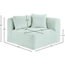  Manufacturer Color_Mint -- Shaggy Mint Corduroy Performance Fabric Upholstered Modular Corner Chair IMAGE 9