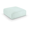  Manufacturer Color_Mint -- Shaggy Mint Corduroy Performance Fabric Upholstered Ottoman IMAGE 1