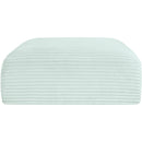 Manufacturer Color_Mint -- Shaggy Mint Corduroy Performance Fabric Upholstered Ottoman IMAGE 3