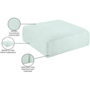  Manufacturer Color_Mint -- Shaggy Mint Corduroy Performance Fabric Upholstered Ottoman IMAGE 8