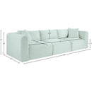  Manufacturer Color_Mint -- Shaggy 109" Mint Corduroy Performance Fabric Upholstered 3 pc Modular Sofa IMAGE 11