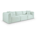  Manufacturer Color_Mint -- Shaggy 109" Mint Corduroy Performance Fabric Upholstered 3 pc Modular Sofa IMAGE 1