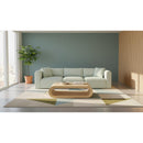  Manufacturer Color_Mint -- Shaggy 109" Mint Corduroy Performance Fabric Upholstered 3 pc Modular Sofa IMAGE 2