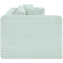 Meridian Shaggy Mint Corduroy Performance Fabric Modular Sofa IMAGE 4