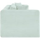  Manufacturer Color_Mint -- Shaggy 109" Mint Corduroy Performance Fabric Upholstered 3 pc Modular Sofa IMAGE 4