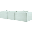  Manufacturer Color_Mint -- Shaggy 109" Mint Corduroy Performance Fabric Upholstered 3 pc Modular Sofa IMAGE 7