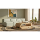 Meridian Shaggy Mint Corduroy Performance Fabric Modular Sofa IMAGE 2