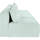  Manufacturer Color_Mint -- Shaggy 124" Mint Corduroy Performance Fabric Upholstered 4 pc Armless Modular Sofa IMAGE 4